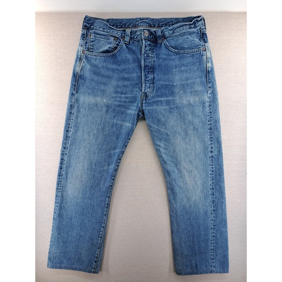 LVC 501xx 1947 Jeans Mens 36x28 Levi's Vintage Clothing Selvedge Beach W35.5